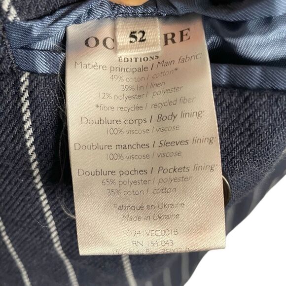 Octubre Editions Mens Jody Suit Navy Pinstripe Double Breasted Flat Front Pant - Picture 6 of 16